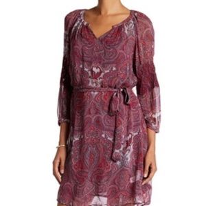 Lucky Brand Maroon Paisley Dress